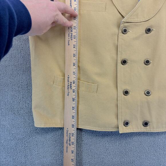 Frontier Classics Double-Breasted Vest Men's XL Tan Lined Canvas Eight Button - Picture 6 of 9